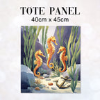TOTE Fabric Bag Panel Seahorses TP-1180