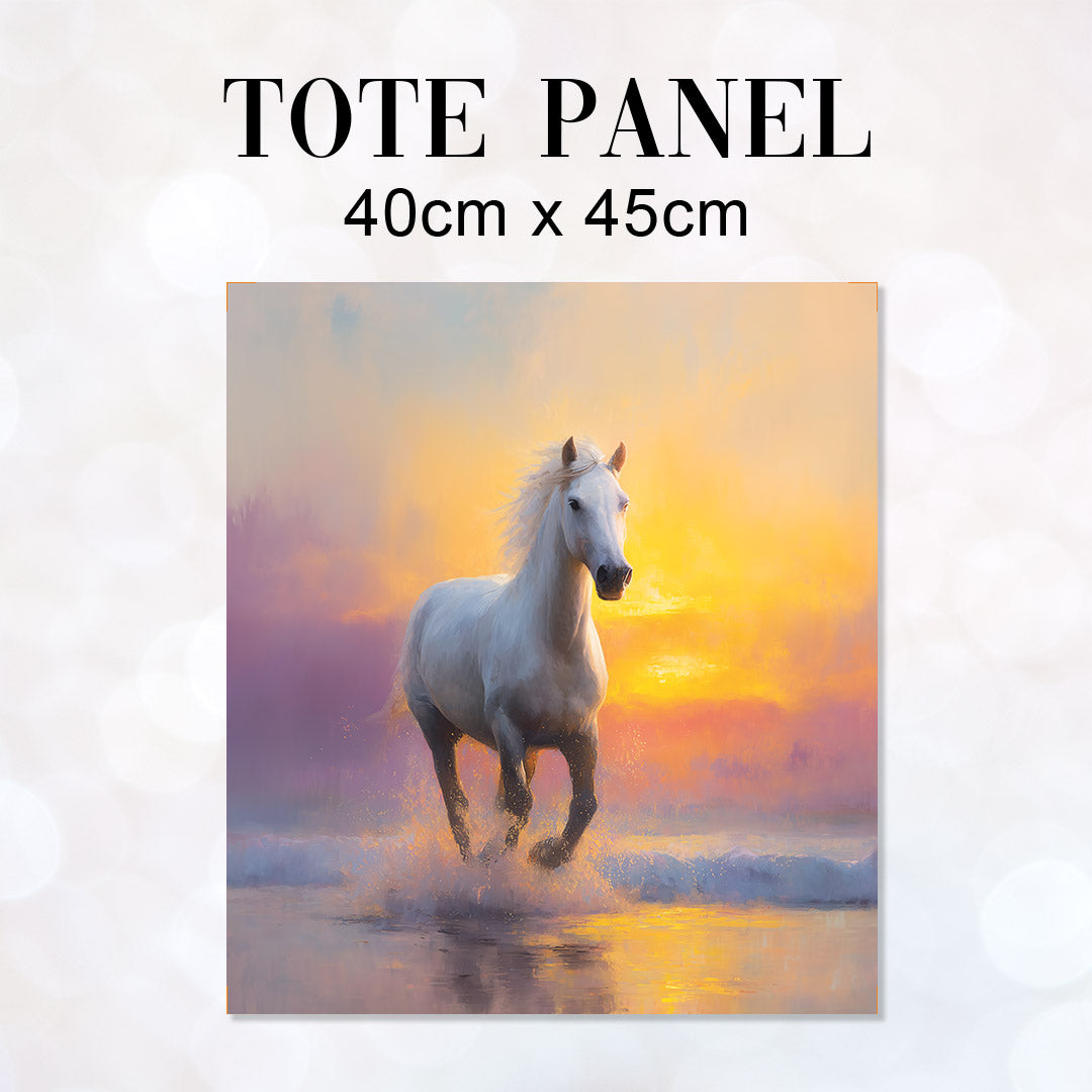 TOTE Fabric Bag Panel Sunset Horse TP-1181