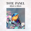TOTE Fabric Bag Panel Robin on Branch TP-1182