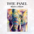 TOTE Fabric Bag Panel Watercolour Elephant TP-1184