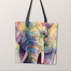 TOTE Fabric Bag Panel Watercolour Elephant TP-1184