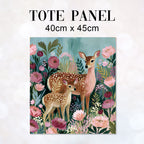 TOTE Fabric Bag Panel Mum and Baby Fox TP-1188