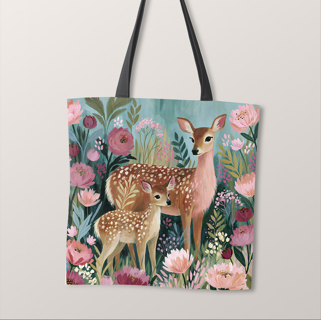 TOTE Fabric Bag Panel Mum and Baby Fox TP-1188