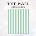 TOTE Fabric Bag Panel Mint Stripes TP-1193