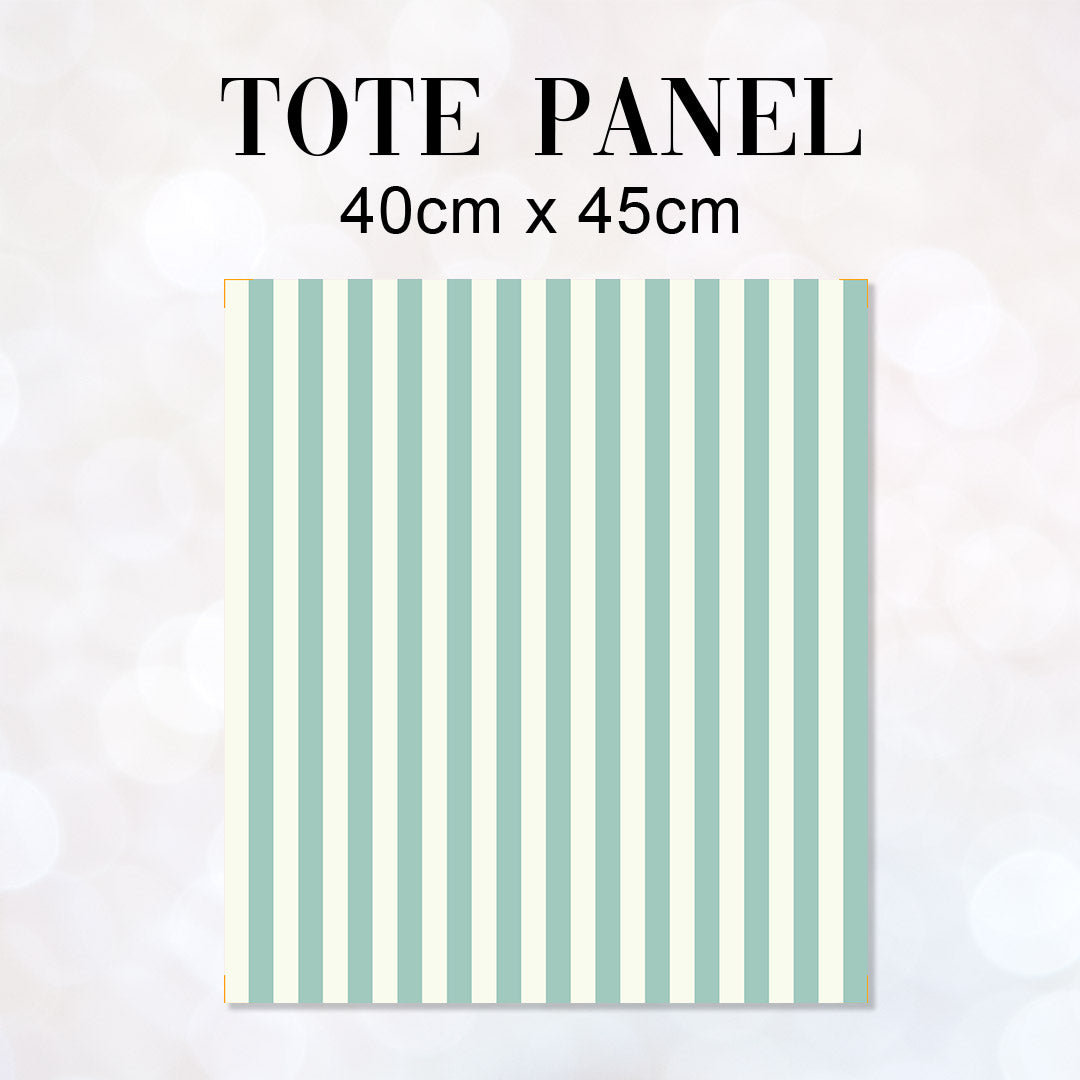 TOTE Fabric Bag Panel Mint Stripes TP-1193