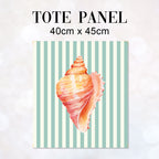 TOTE Fabric Bag Panel Mint Stripes Shell 2 TP-1194