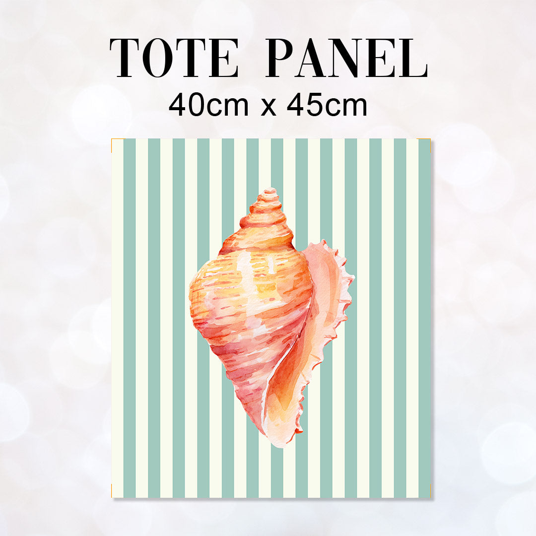 TOTE Fabric Bag Panel Mint Stripes Shell 2 TP-1194