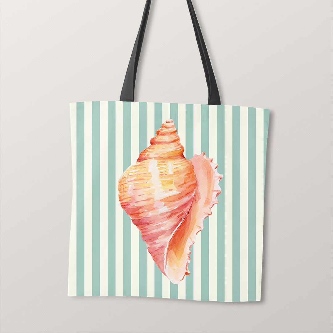 TOTE Fabric Bag Panel Mint Stripes Shell 2 TP-1194