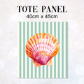 TOTE Fabric Bag Panel Mint Stripes Shell 1 TP-1199