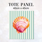TOTE Fabric Bag Panel Mint Stripes Shell 1 TP-1199