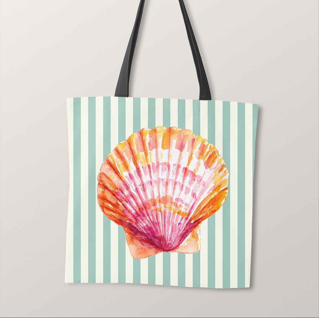 TOTE Fabric Bag Panel Mint Stripes Shell 1 TP-1199