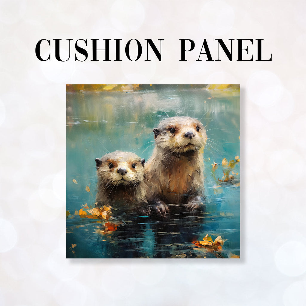 CUSHION Fabric Panel Otters CP-12