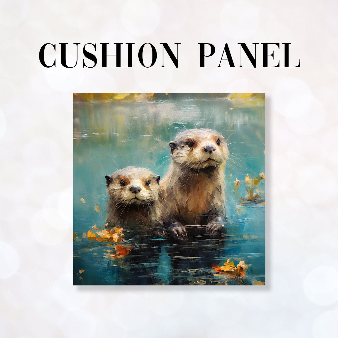 CUSHION Fabric Panel Otters CP-12