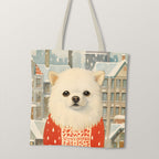 TOTE Christmas Jumper Dog TP-120 Fabric Bag Panel