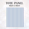 TOTE Fabric Bag Panel Blue Stripes TP-1202