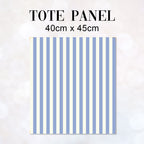TOTE Fabric Bag Panel Blue Stripes TP-1202