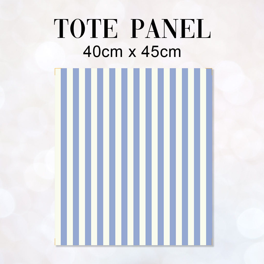 TOTE Fabric Bag Panel Blue Stripes TP-1202