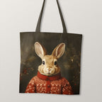 TOTE Christmas Jumper Bunny TP-121 Fabric Bag Panel