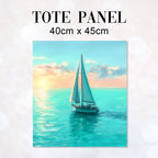 TOTE Fabric Bag Panel Sailing Boat TP-1216