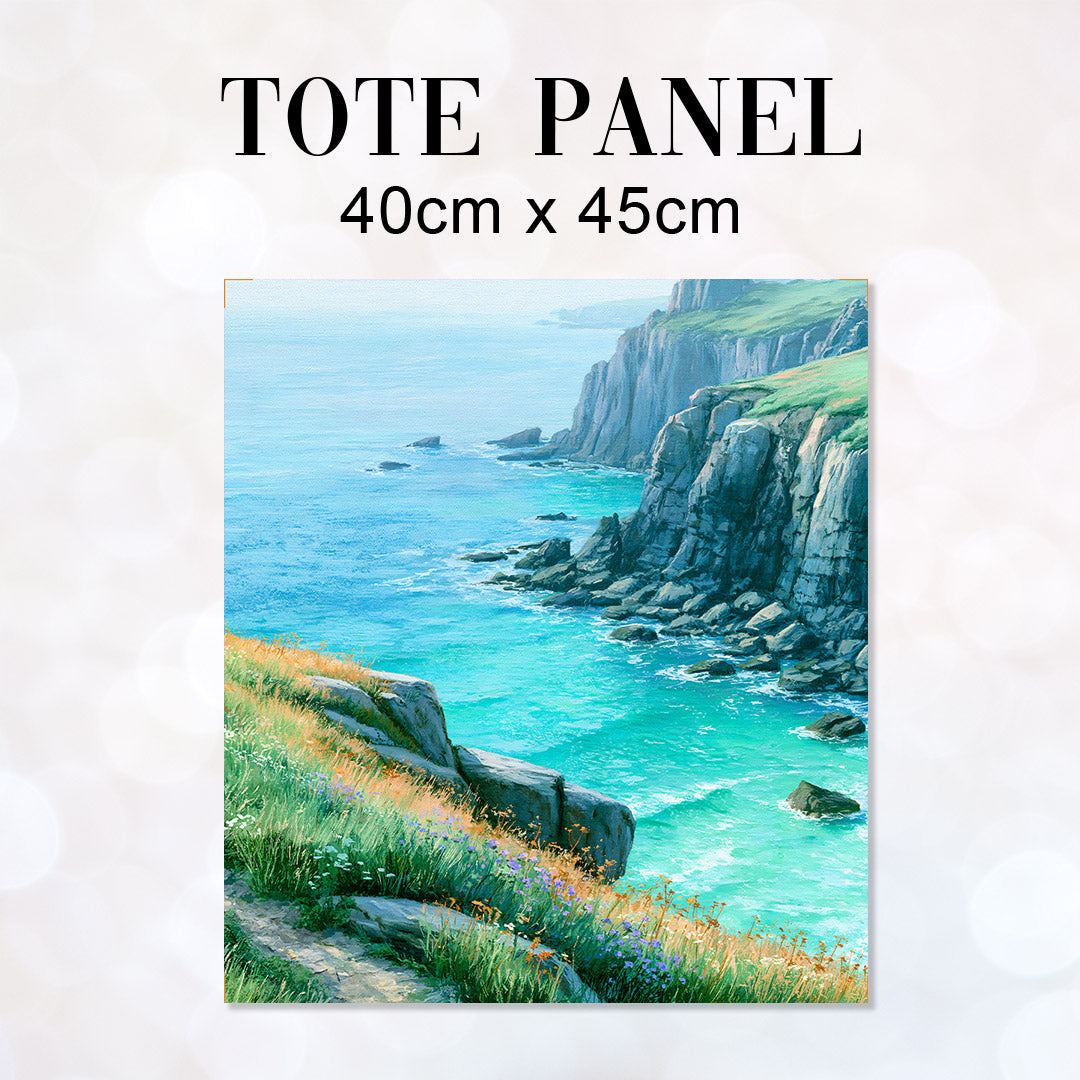 TOTE Fabric Bag Panel Coastal Cliffs TP-1218