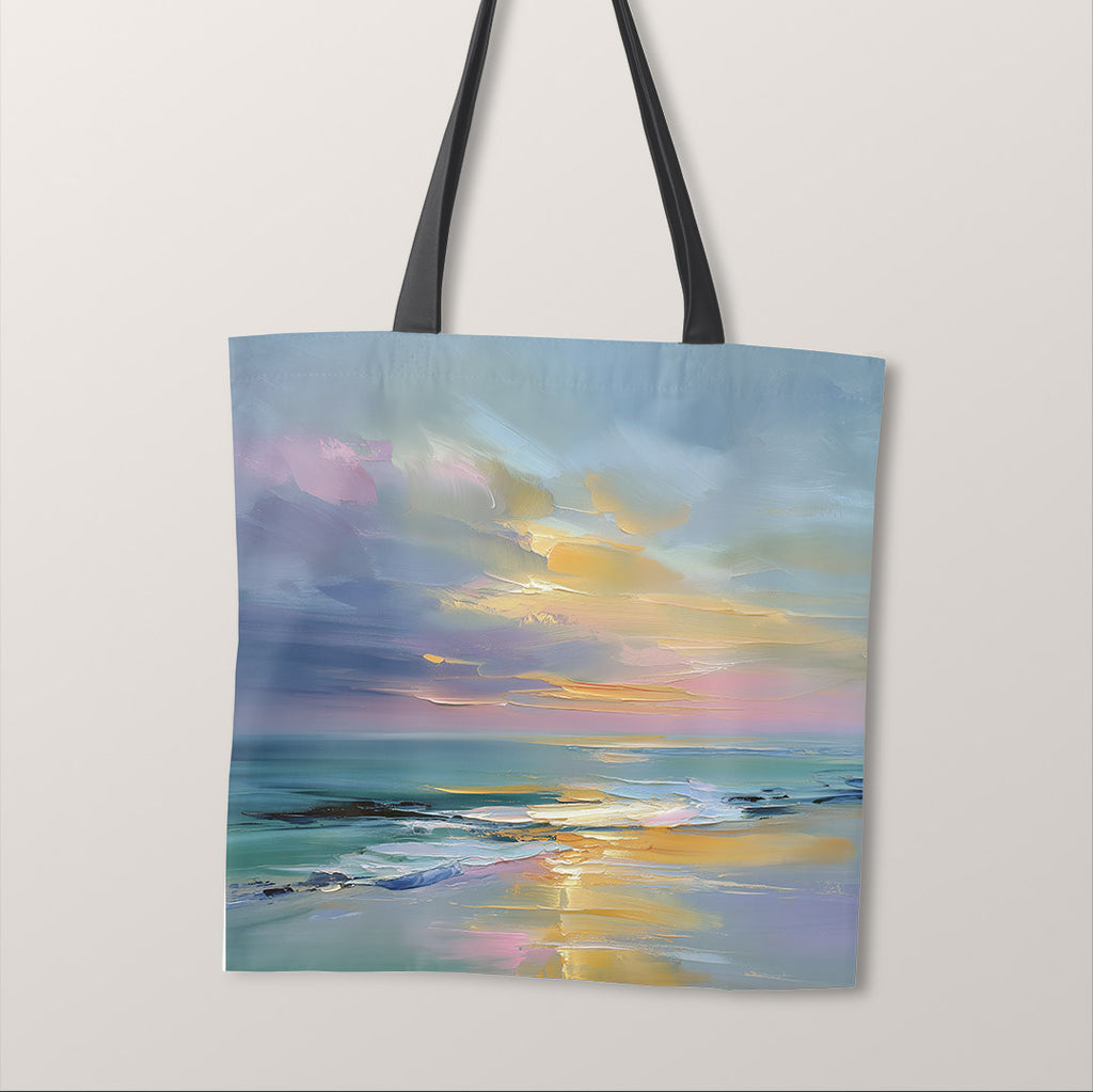 TOTE Fabric Bag Panel Tranquil Sunset Shore 1 TP-1219