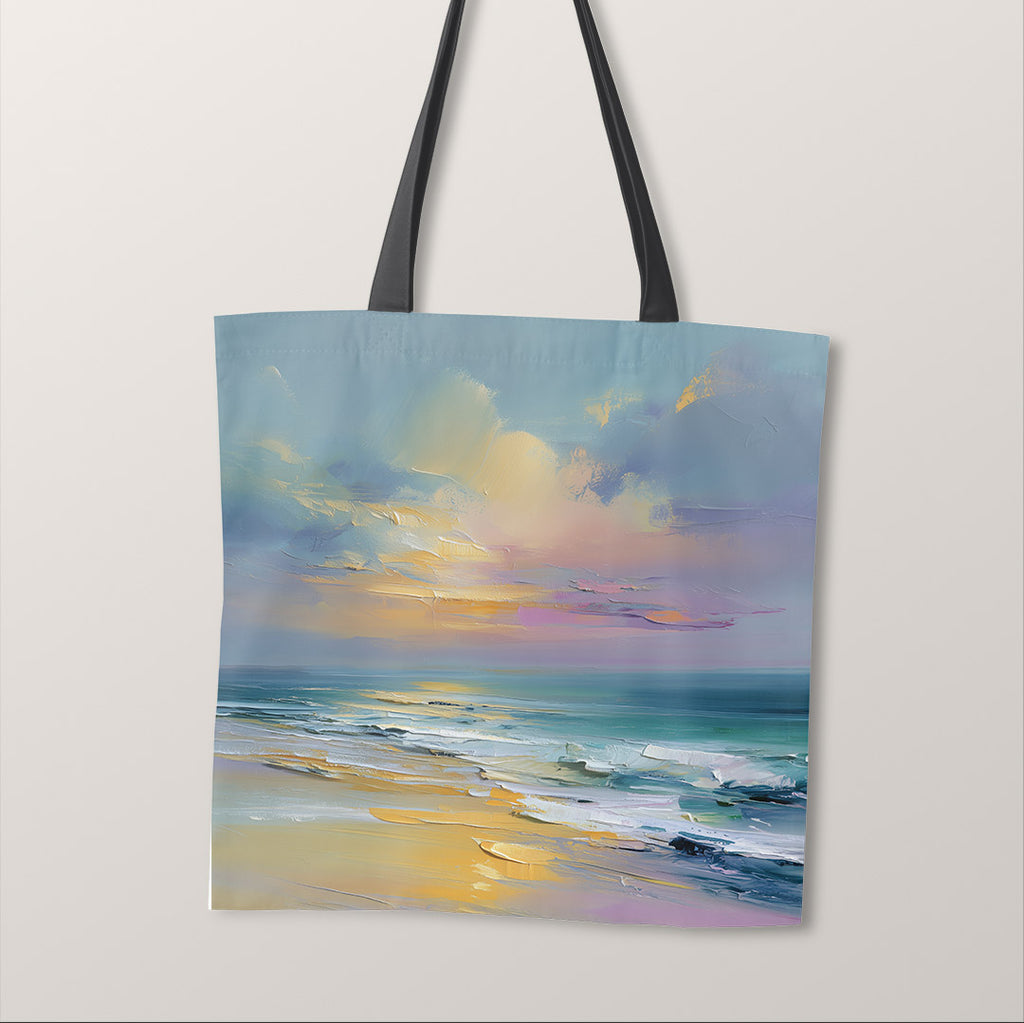 TOTE Fabric Bag Panel Tranquil Sunset Shore 2 TP-1220