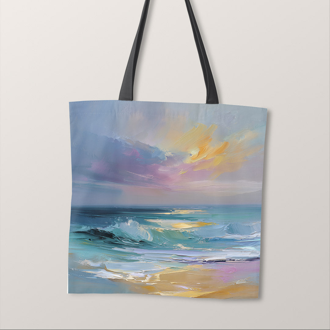 TOTE Fabric Bag Panel Tranquil Sunset Shore 3 TP-1221
