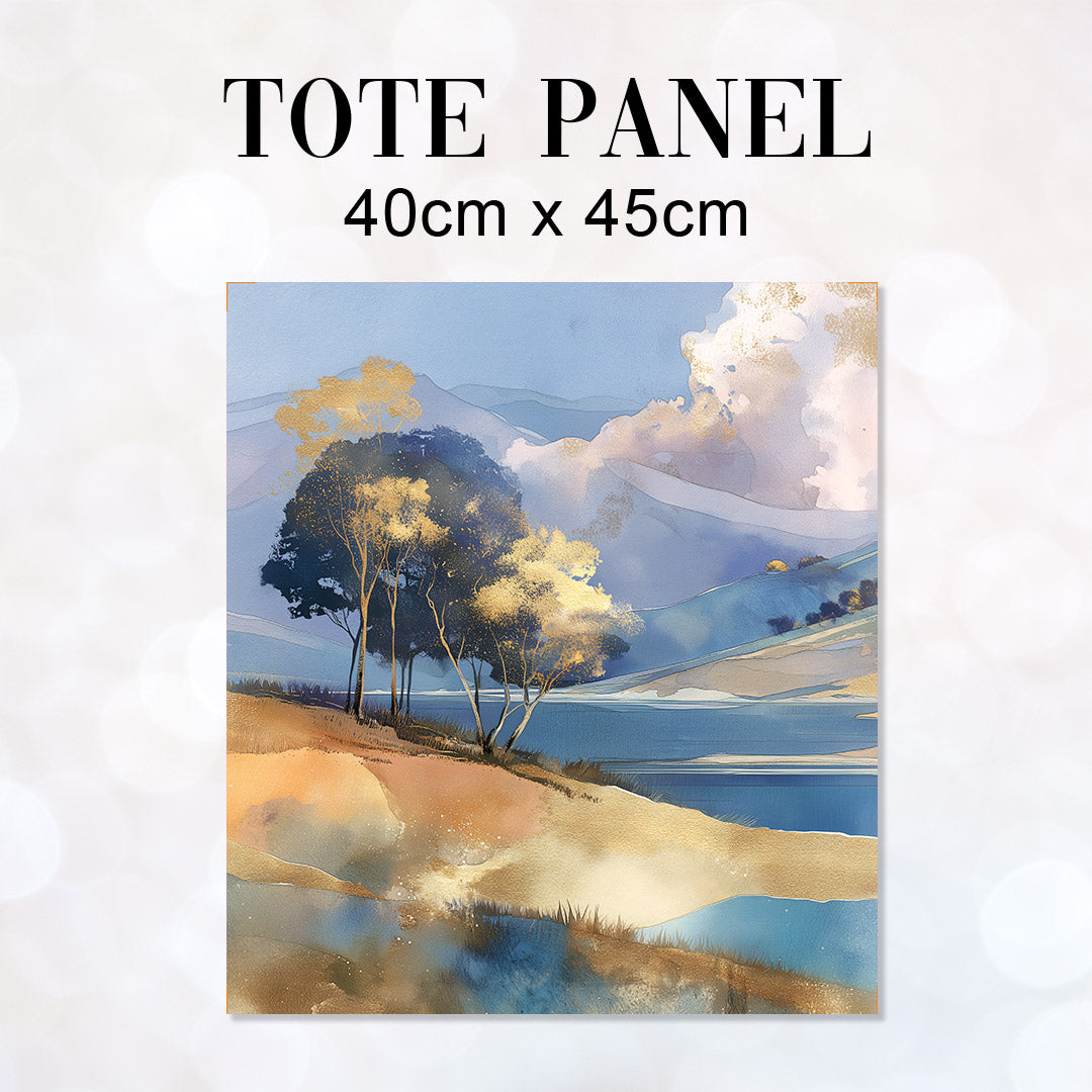 TOTE Fabric Bag Panel Tranquil Lakeside 2 TP-1225
