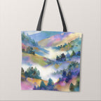 TOTE Fabric Bag Panel Tranquil Misty Hills 1 TP-1226