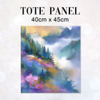 TOTE Fabric Bag Panel Tranquil Misty Hills 3 TP-1229