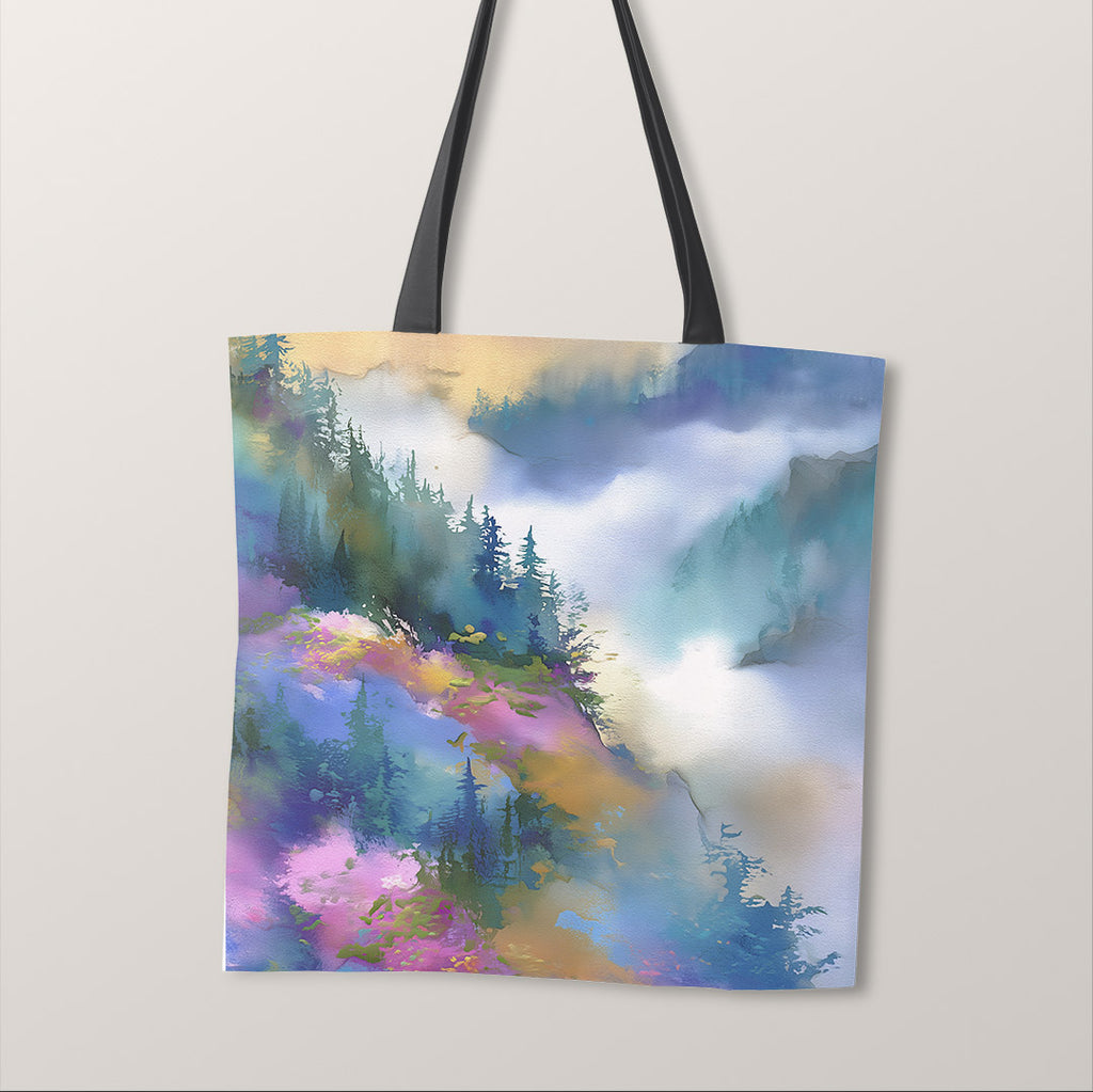 TOTE Fabric Bag Panel Tranquil Misty Hills 3 TP-1229