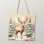 TOTE Winter Deer TP-123 Fabric Bag Panel