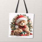 TOTE Christmas Teddy Fabric Bag Panel TP-1243