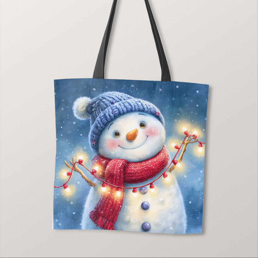 TOTE Snowman Fabric Bag Panel TP-1245