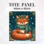 TOTE Winter Fox Fabric Bag Panel TP-1247