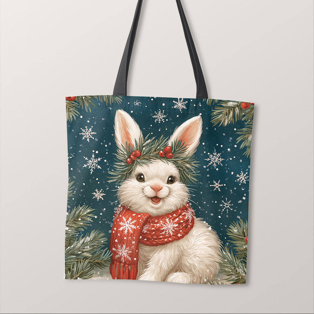 TOTE Winter Bunny Fabric Bag Panel TP-1248