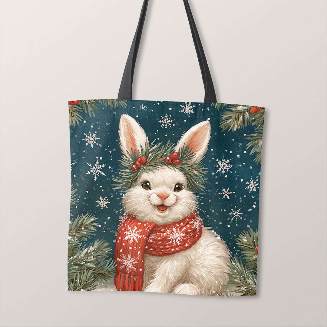 TOTE Winter Bunny Fabric Bag Panel TP-1248