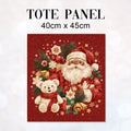 TOTE Santa and Teddy Fabric Bag Panel TP-1249