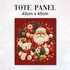 TOTE Santa and Teddy Fabric Bag Panel TP-1249