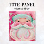 TOTE Pink Santa Fabric Bag Panel TP-1256