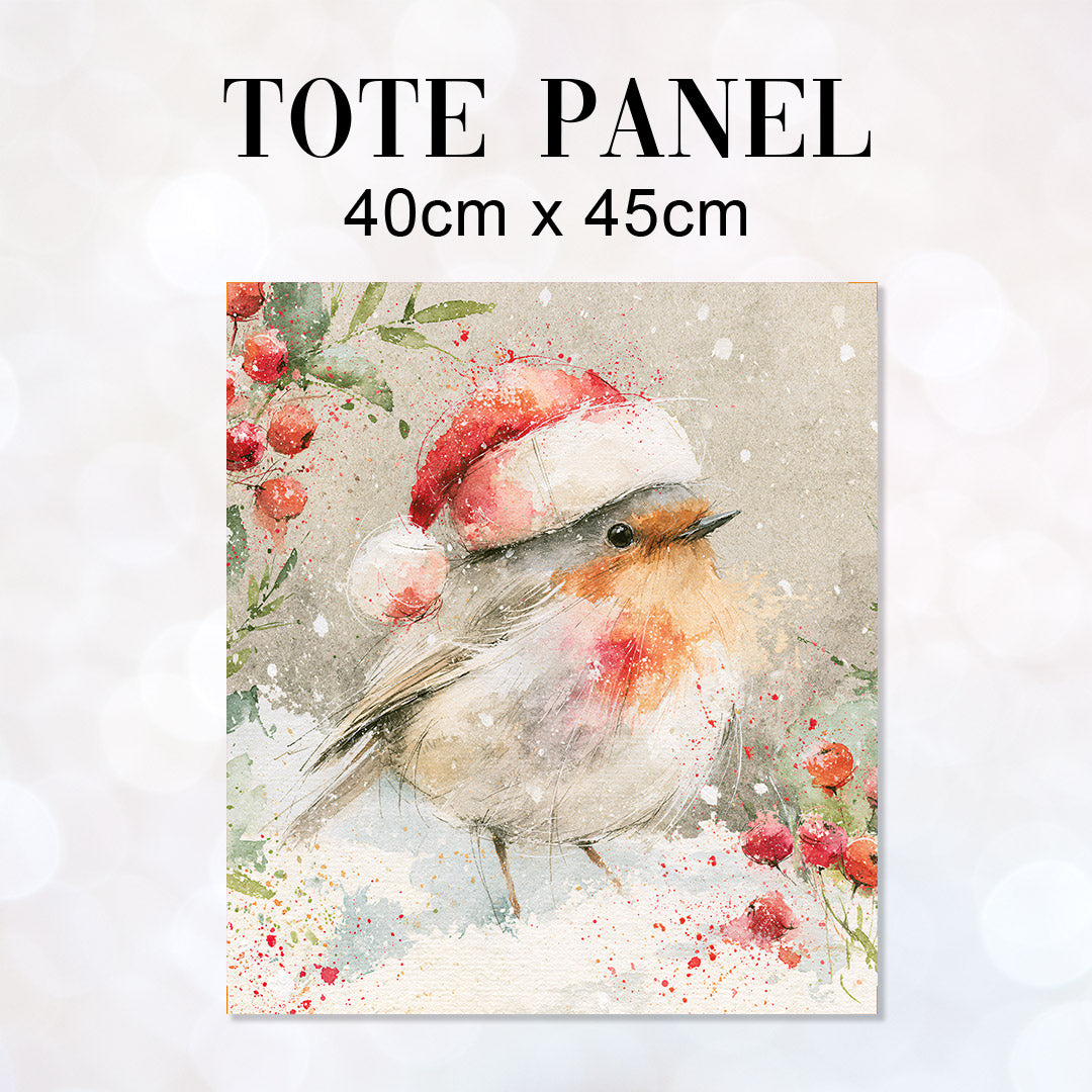 TOTE Winter Robin Fabric Bag Panel TP-1260