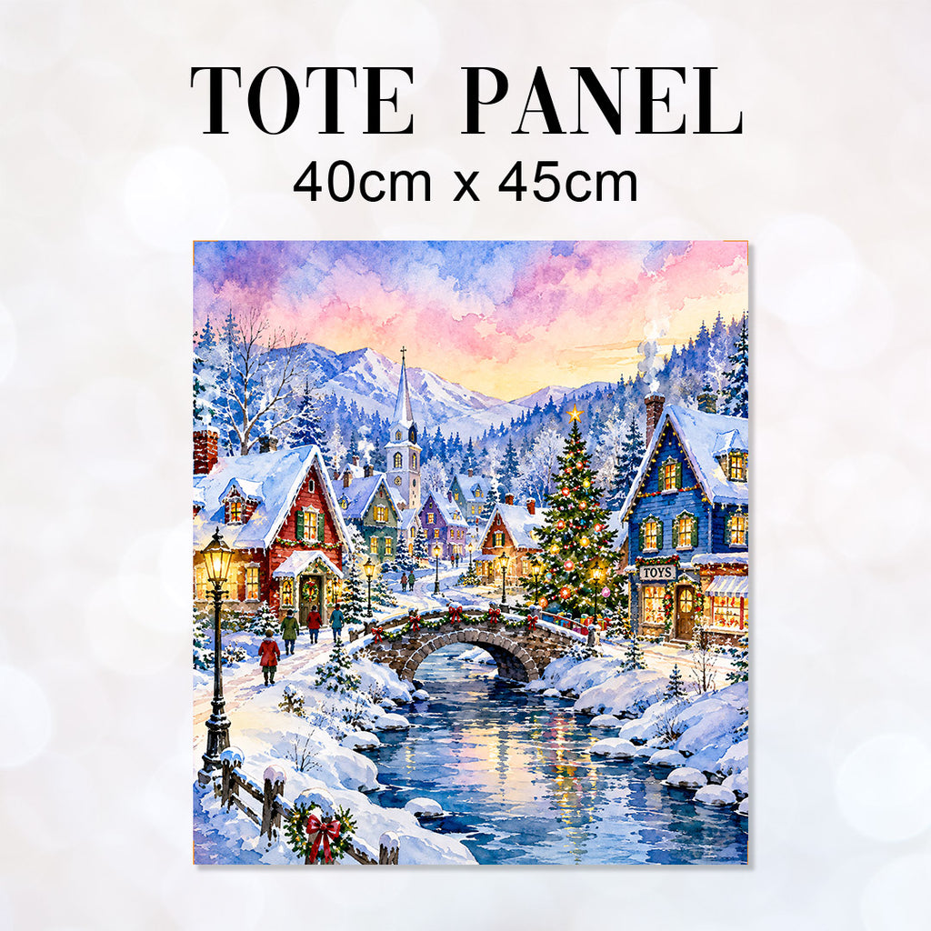 TOTE Winter Village Fabric Bag Panel TP-1262