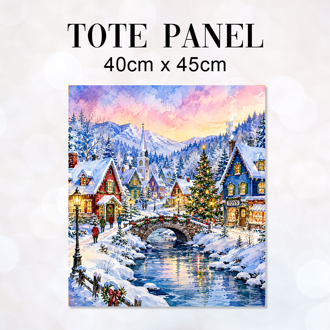 TOTE Winter Village Fabric Bag Panel TP-1262