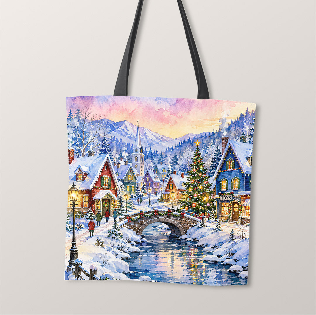 TOTE Winter Village Fabric Bag Panel TP-1262