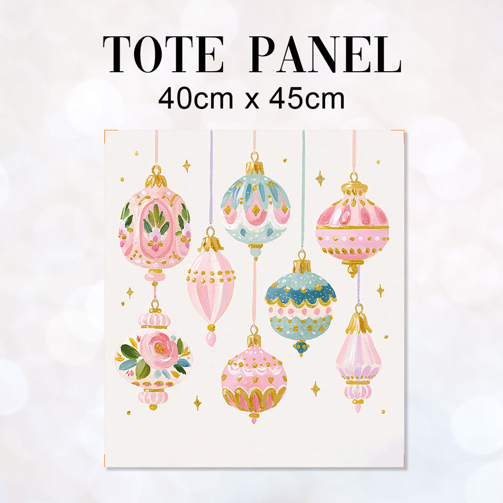 TOTE Pastel Baubles 1 Fabric Bag Panel TP-1263