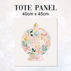 TOTE Pastel Snow Globe 2 Fabric Bag Panel TP-1266