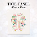 TOTE Pastel Santa with Presents Fabric Bag Panel TP-1268