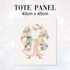 TOTE Pastel Santa with Presents Fabric Bag Panel TP-1268