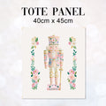 TOTE Pastel Floral Nutcracker Fabric Bag Panel TP-1269