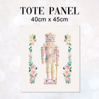 TOTE Pastel Floral Nutcracker Fabric Bag Panel TP-1269